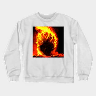 Skull on Fire Crewneck Sweatshirt